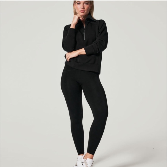 SPANX Air Essentials Half Zip in Black - Picture 2 of 8
